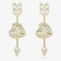 Swarovski Idyllia Gold Tone Reversible Arrow Heart Earrings 5737295