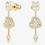 Swarovski Idyllia Gold Tone Reversible Arrow Heart Earrings 5737295