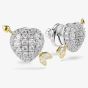 Swarovski Idyllia Mixed Metal Zirconia Heart Stud Earrings 5737298