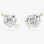 Swarovski Idyllia Mixed Metal Zirconia Heart Stud Earrings 5737298