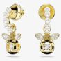 Swarovski Idyllia Gold Tone Plated Crystal Bee Drop Earrings 5742678