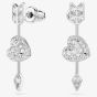 Swarovski Idyllia Rhodium Plated Reversible Arrow Heart Earrings 5749602