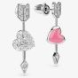 Swarovski Idyllia Rhodium Plated Reversible Arrow Heart Earrings 5749602