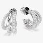 Swarovski Hyperbola Rhodium Plated Three Hoop Earrings 5737110