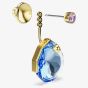 Swarovski Gema Gold Tone Plated Blue Crystal Ear Jackets 5737449