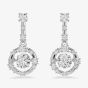 Swarovski Constella Rhodium Plated Dancing Stone Earrings 5738194