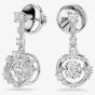 Swarovski Constella Rhodium Plated Dancing Stone Earrings 5738194