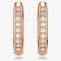 Swarovski Dextera Rose Gold Tone Crystal Hoop Earrings 5743798