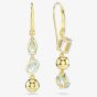 Swarovski Gema Gold Tone Plated Mixed Crystal Dropper Earrings 5747917