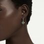 Swarovski Una Angelic Rhodium Plated Green Clover Drop Earrings 5758001