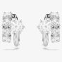 Swarovski Matrix Rhodium Plated Round Cut Hoop Earrings 5753572