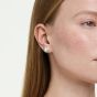 Swarovski Una Angelic 18ct Yellow Gold Cushion Cut Halo Stud Earrings 5764762