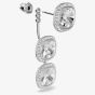 Swarovski Una Angelic Rhodium Plated Cushion Cut Halo Stud Earrings 5754342
