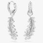 Swarovski Vienna Rhodium Plated Feather Drop Earrings 5754272