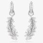 Swarovski Vienna Rhodium Plated Feather Drop Earrings 5754272