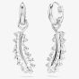 Swarovski Vienna Rhodium Plated Feather Drop Earrings 5754272