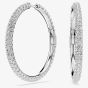 Swarovski Dextera Rhodium Plated Hoop Earrings 5754156