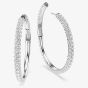 Swarovski Dextera Rhodium Plated Hoop Earrings 5754156