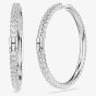 Swarovski Dextera Rhodium Plated Hoop Earrings 5754156