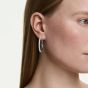 Swarovski Dextera Rhodium Plated Hoop Earrings 5754156