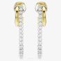 Swarovski Hyperbola Two Tone Hoop Earrings 5749366