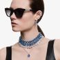 Swarovski Millenia Rhodium Plated Cushion Cut Blue Drop Earrings 5756150