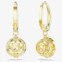 Swarovski Una Angelic 18ct Yellow Gold Plated Round Cut Halo Earrings 5758095