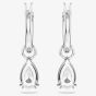Swarovski Stilla Rhodium Plated Pear Cut Drop Earrings 5636716
