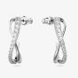 Swarovski Twist White Crystal Hoop Earrings 5563908