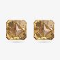 Swarovski Chroma Gold Tone Plated Yellow Crystal Stud Earrings 5613680
