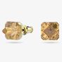 Swarovski Chroma Gold Tone Plated Yellow Crystal Stud Earrings 5613680