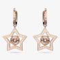 Swarovski Stella Rose Gold Tone Plated Crystal Star Dropper Earrings 5617769