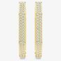 Swarovski Dextera Gold Tone Plated Crystal Octagon Hoop Earrings 5618304
