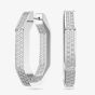 Swarovski Dextera Crystal Octagon Medium Hoop Earrings 5618308
