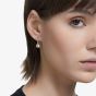 Swarovski Ladies Constella Gold Plated Hoop Dropper Earrings 5638802