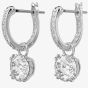 Swarovski Ladies Constella Silver Hoop Dropper Earrings 5636717