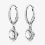 Swarovski Ladies Constella Silver Dropper Hoop Earrings 5636270