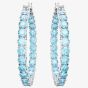 Swarovski Matrix Blue Cubic Zirconia Hoop Earrings 5647446