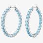 Swarovski Matrix Blue Cubic Zirconia Hoop Earrings 5647446
