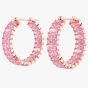 Swarovski Matrix Rose Gold Plated Hoop Earrings 5657726