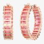 Swarovski Matrix Rose Gold Plated Hoop Earrings 5657726