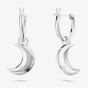 Swarovski Luna White Rhodium Plated Dropper Earrings 5666157