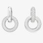 Swarovski Dextera White Interlocking Loop Rhodium Plated Earrings 5671807