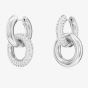 Swarovski Dextera White Interlocking Loop Rhodium Plated Earrings 5671807