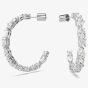 Swarovski Mesmera White Mixed Cut Rhodium Plated Hoop Earrings 5672834