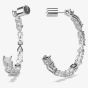 Swarovski Mesmera White Mixed Cut Rhodium Plated Hoop Earrings 5672834