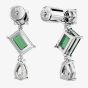 Swarovski Mesmera Green Mixed Cut Rhodium Plated Dropper Earrings 5665878