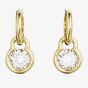 Swarovski Dextera White Round Cut Gold Plated Earrings 5666023