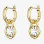 Swarovski Dextera White Round Cut Gold Plated Earrings 5666023