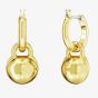 Swarovski Dextera White Round Cut Gold Plated Earrings 5666023